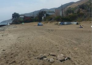 21. Illegal Fire Rings and Encampments at Topanga Beach 2021_RCDSMM Stream Team