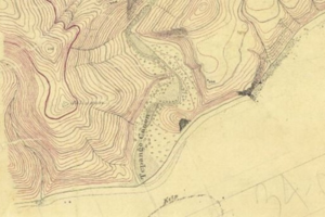 29. Historic Topography. 1876 T- sheet map of Topanga Lagoon. Image from the University of California at Santa Barbara Library